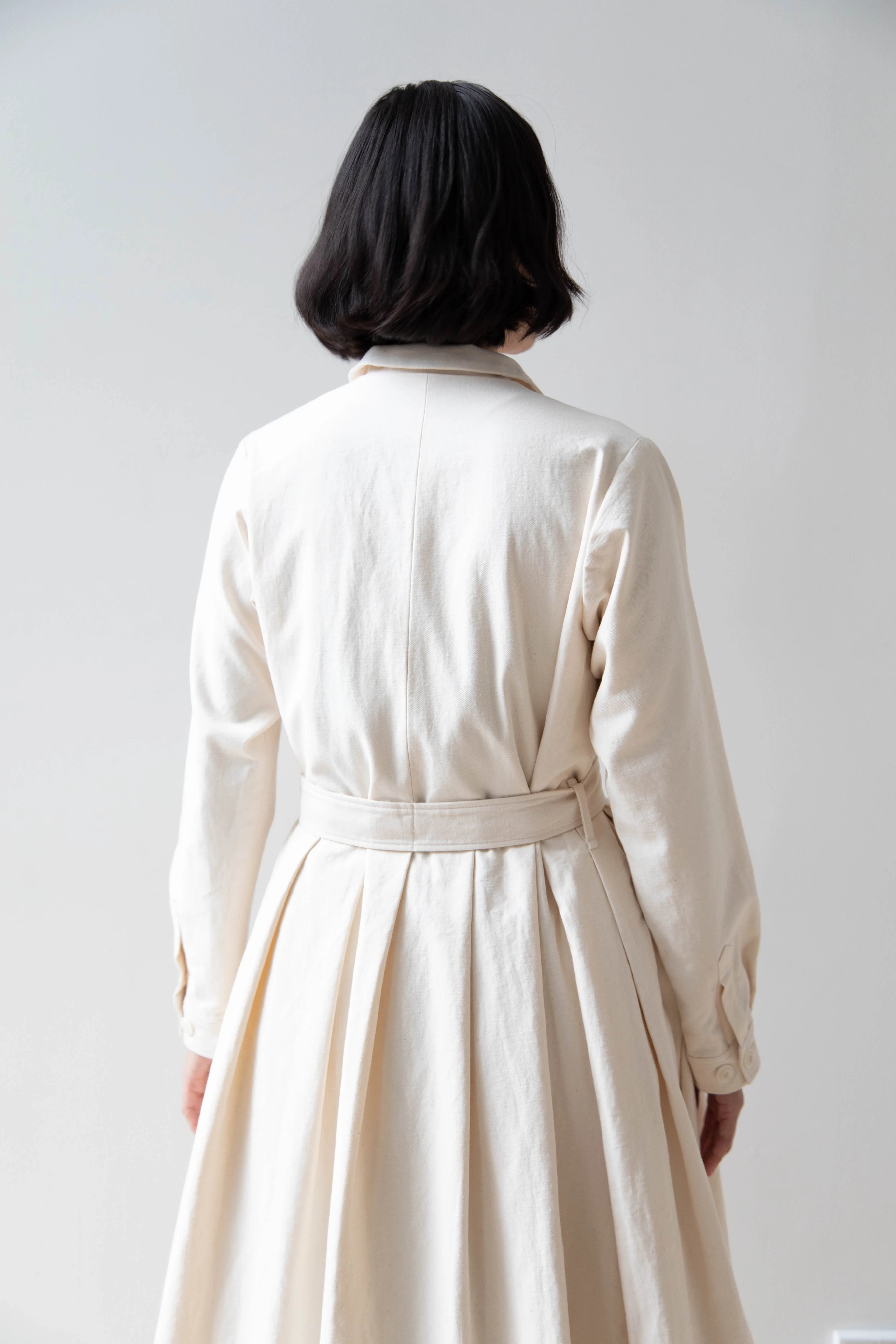 École De Curiosités | Dina Coat Dress in Ivory