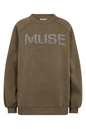 Copenhagen Muse - Cmida-Sweatshirt  204243 - Military Olive Mel.