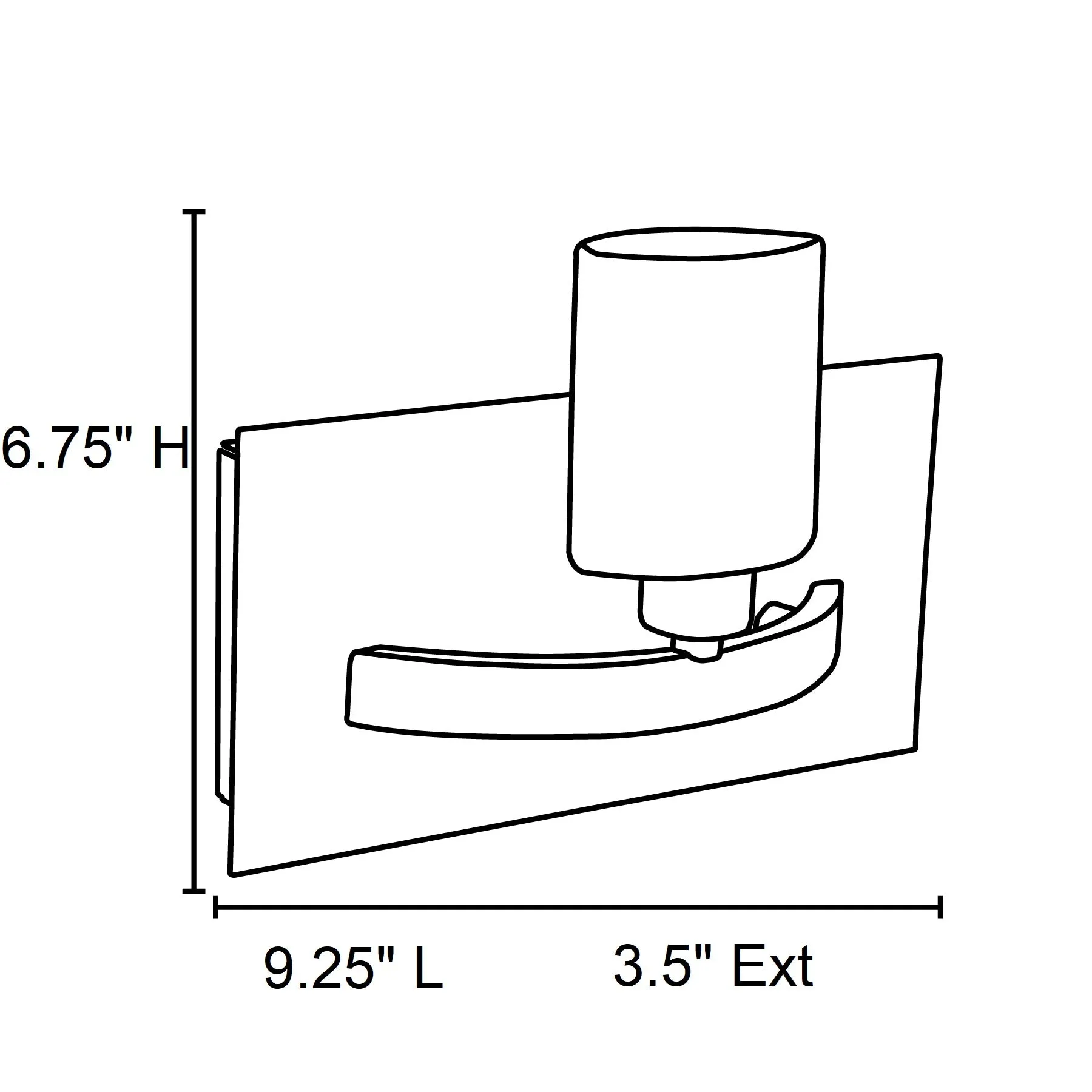 Cosmos 1 Light Wall Sconce & Vanity Light, Brushed Steel