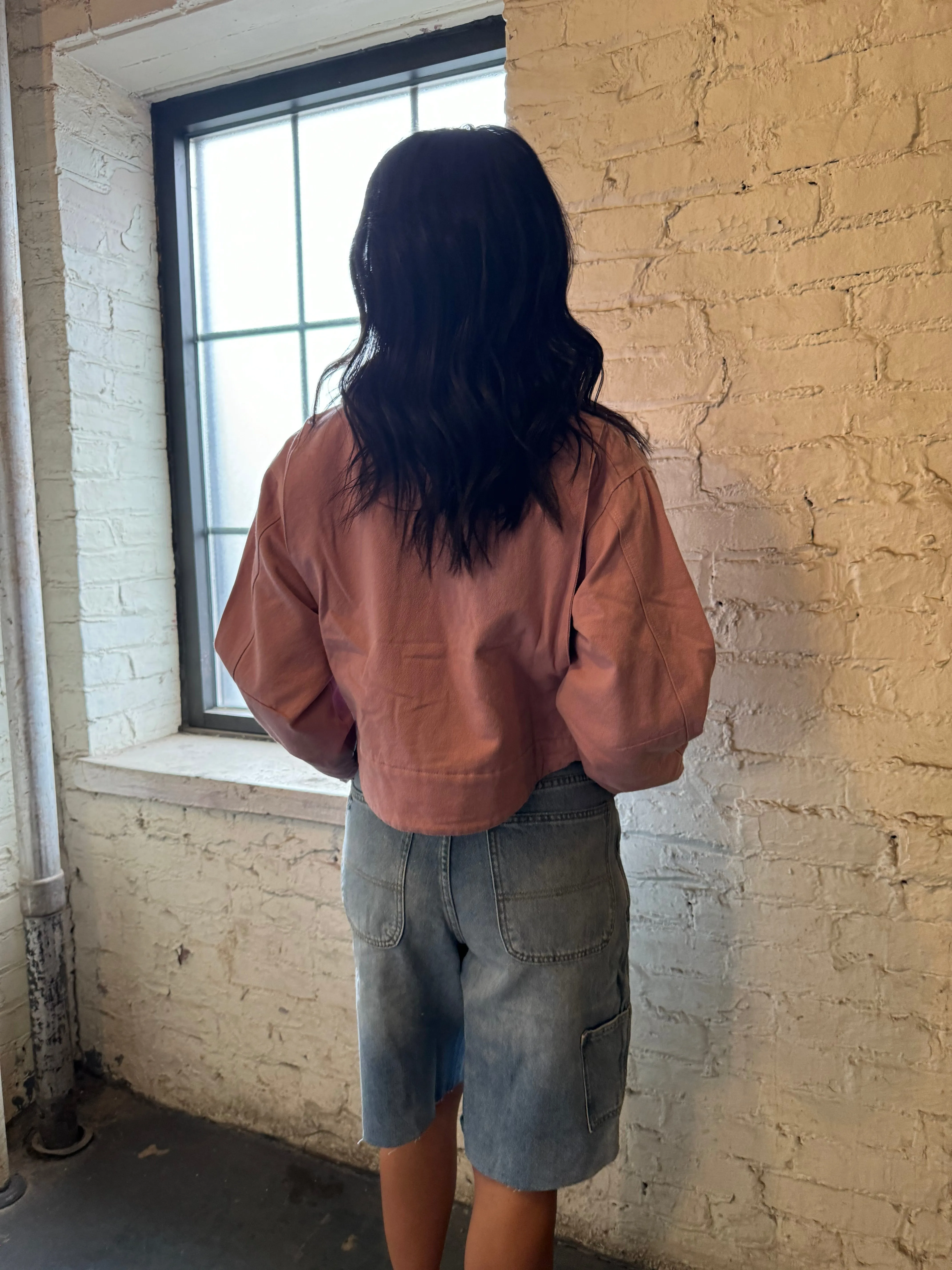 CROPPED BARN JACKET X PINK