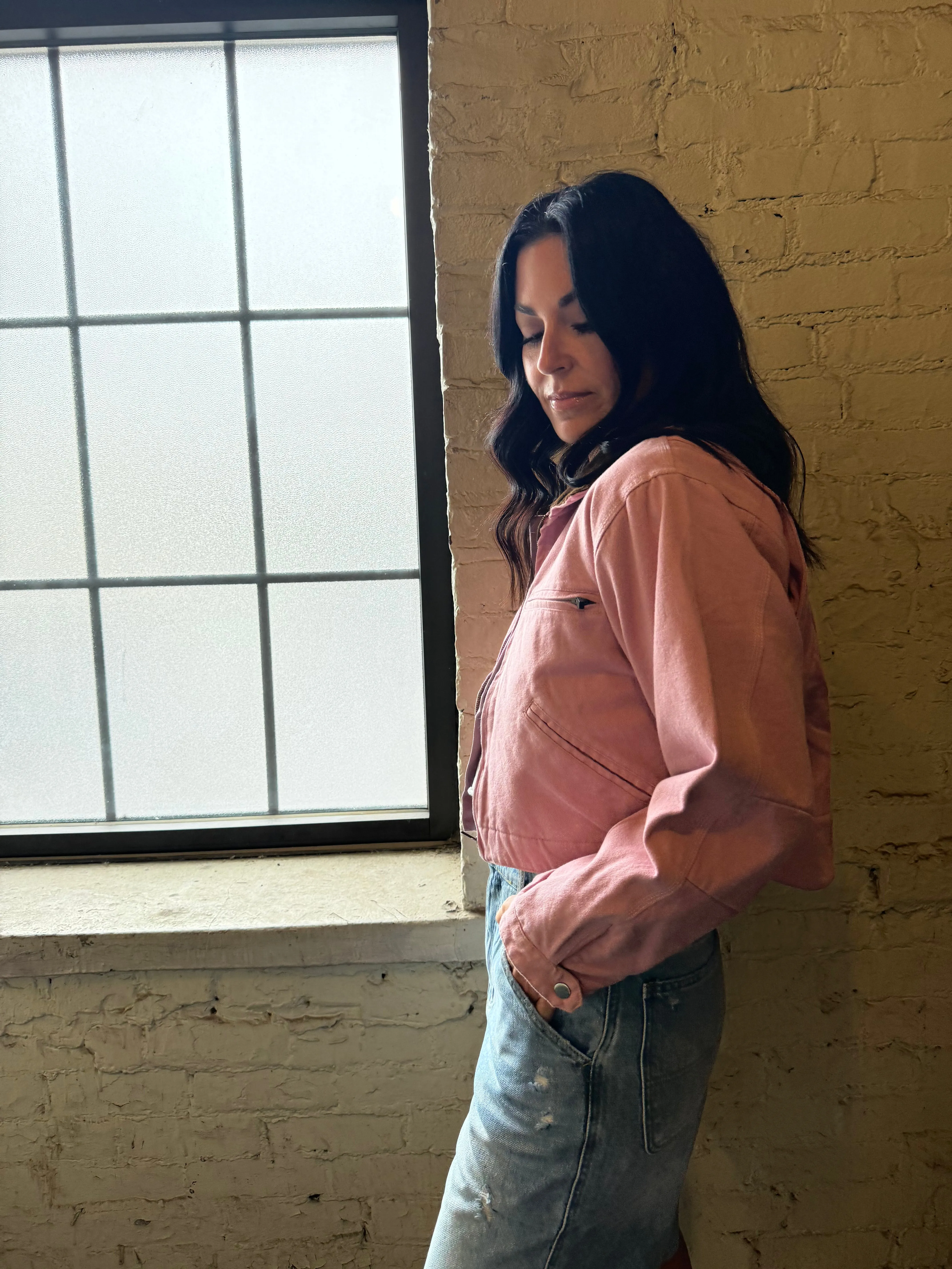 CROPPED BARN JACKET X PINK