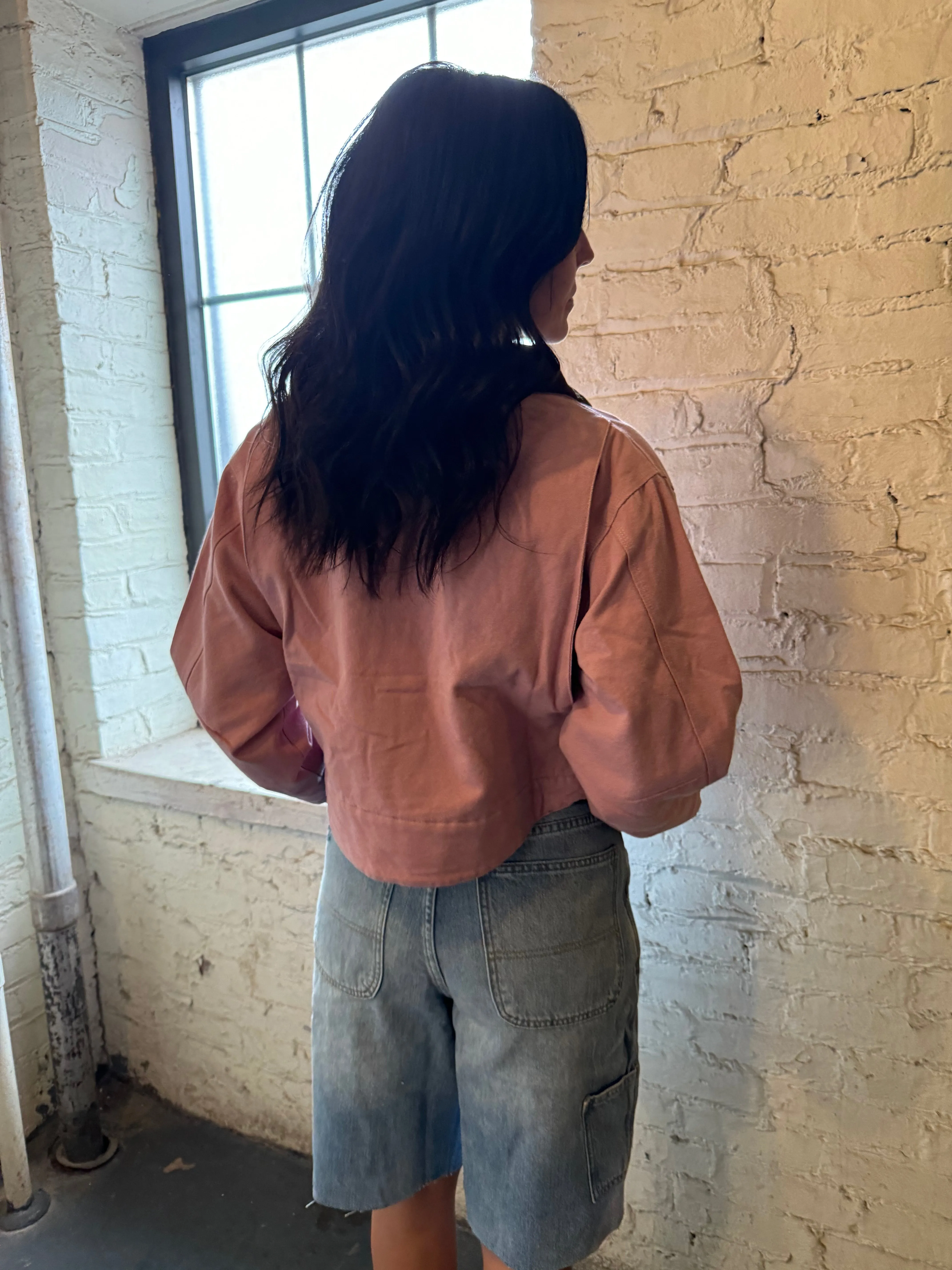 CROPPED BARN JACKET X PINK