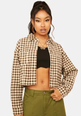 Don't Push Me Gingham Jacket