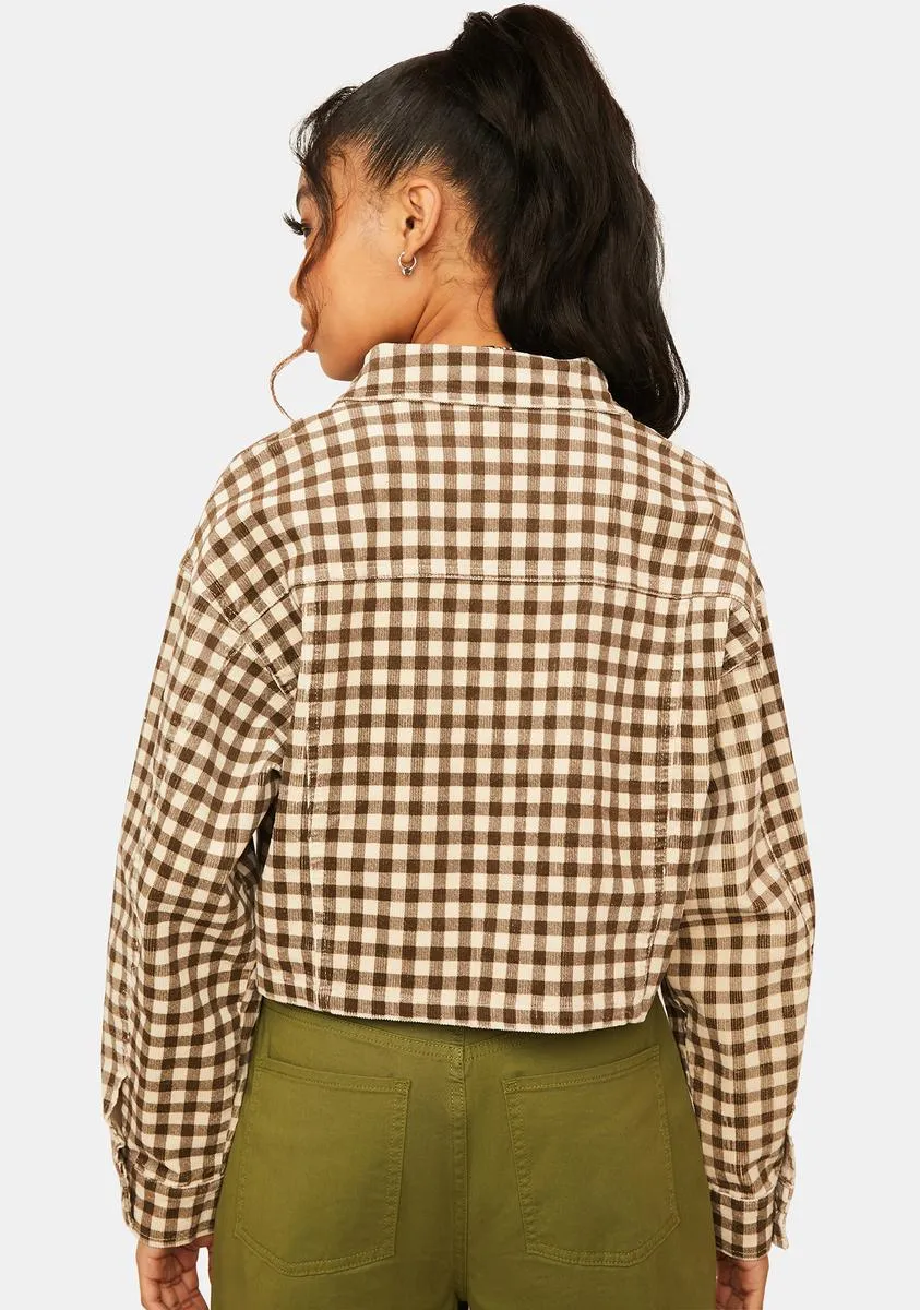 Don't Push Me Gingham Jacket