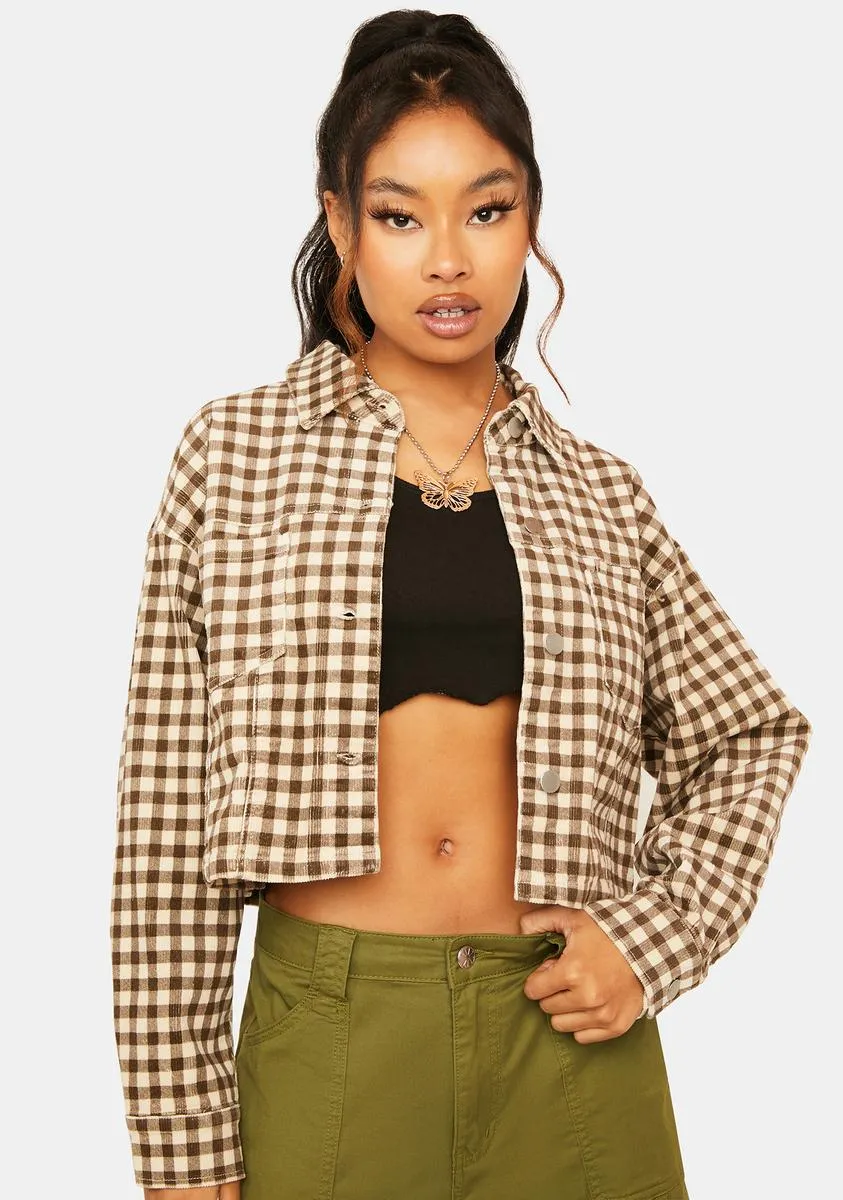 Don't Push Me Gingham Jacket
