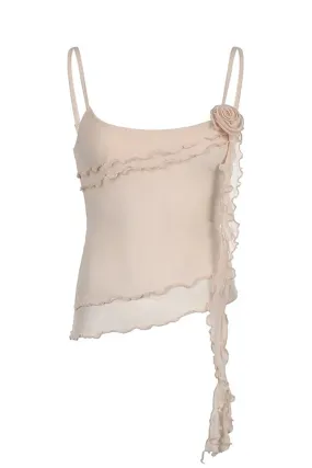 Double-layer Mesh Crop Top