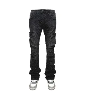 Dual  cargo flared pants