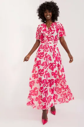 Elegant Summer Maxi Dress with Ruffled Sleeves