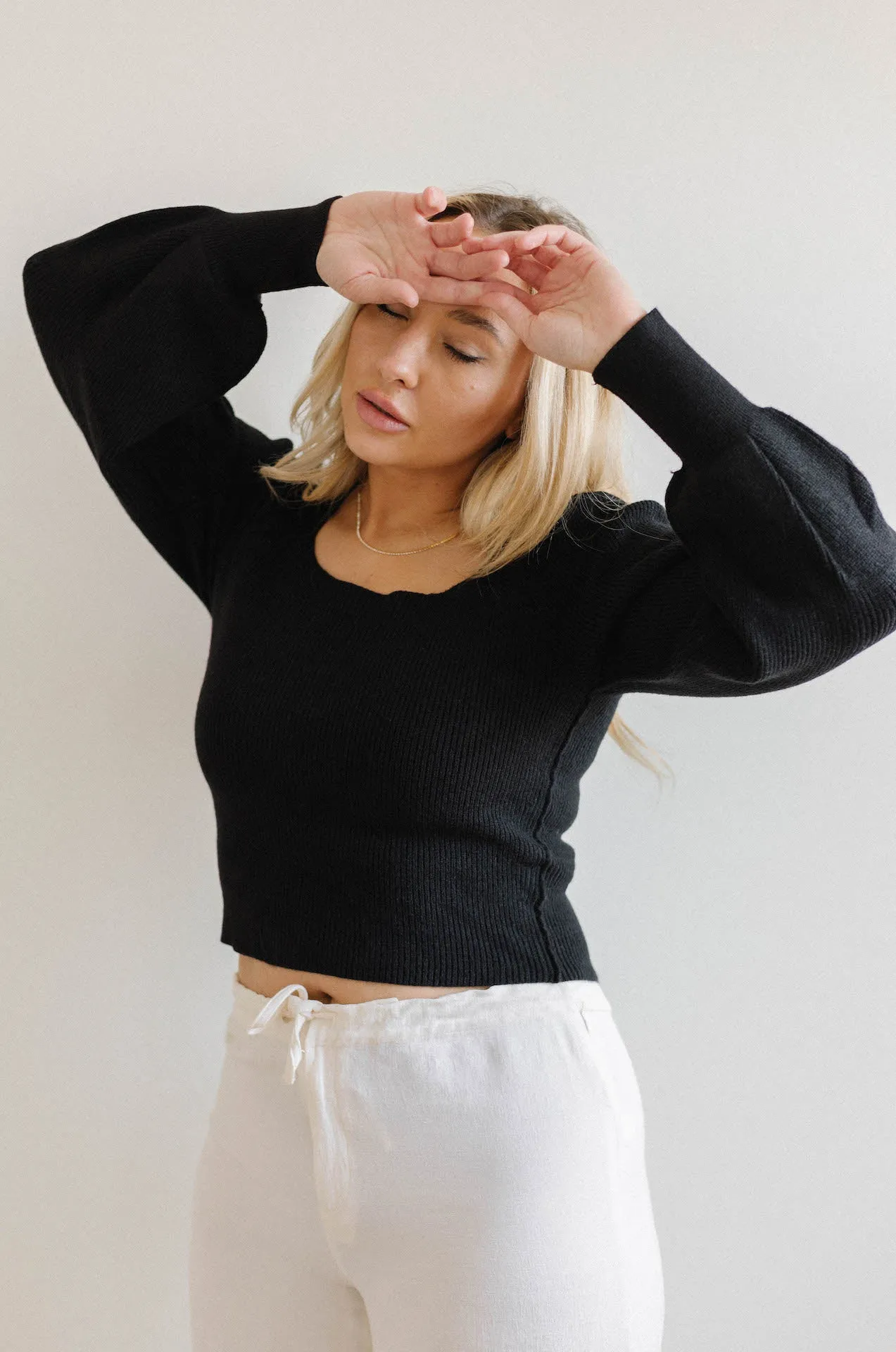 Eliza Square Neck Puff Sleeve Top