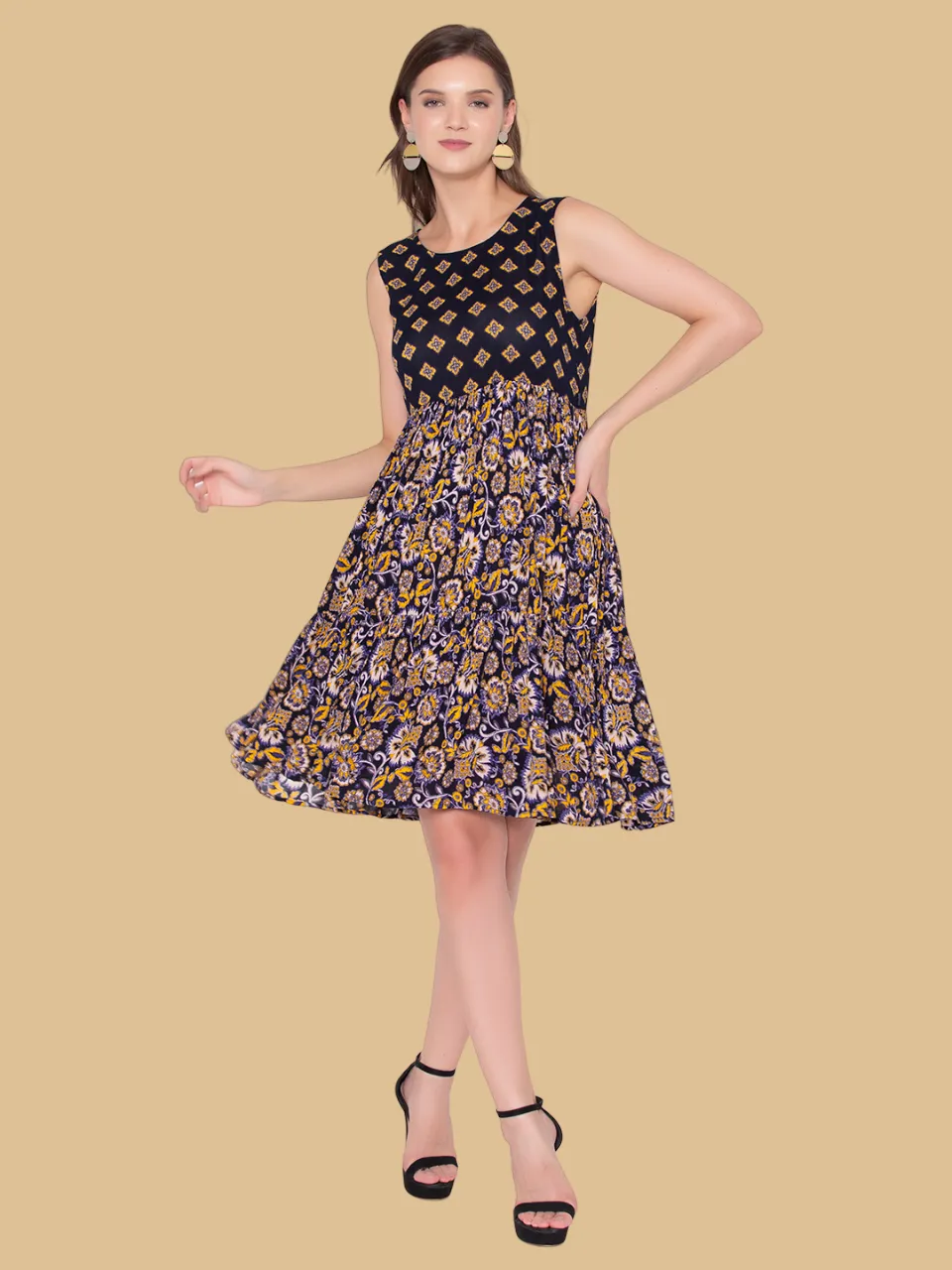 Flawless Letest Women Floral Printed Dress | JULY