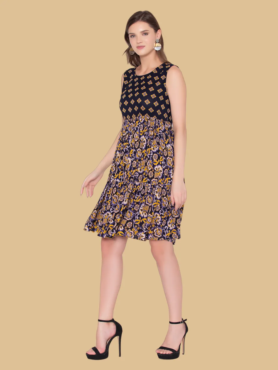 Flawless Letest Women Floral Printed Dress | JULY
