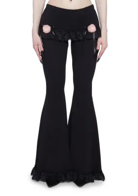 Floral Alchemy Flared Pants With Skirt