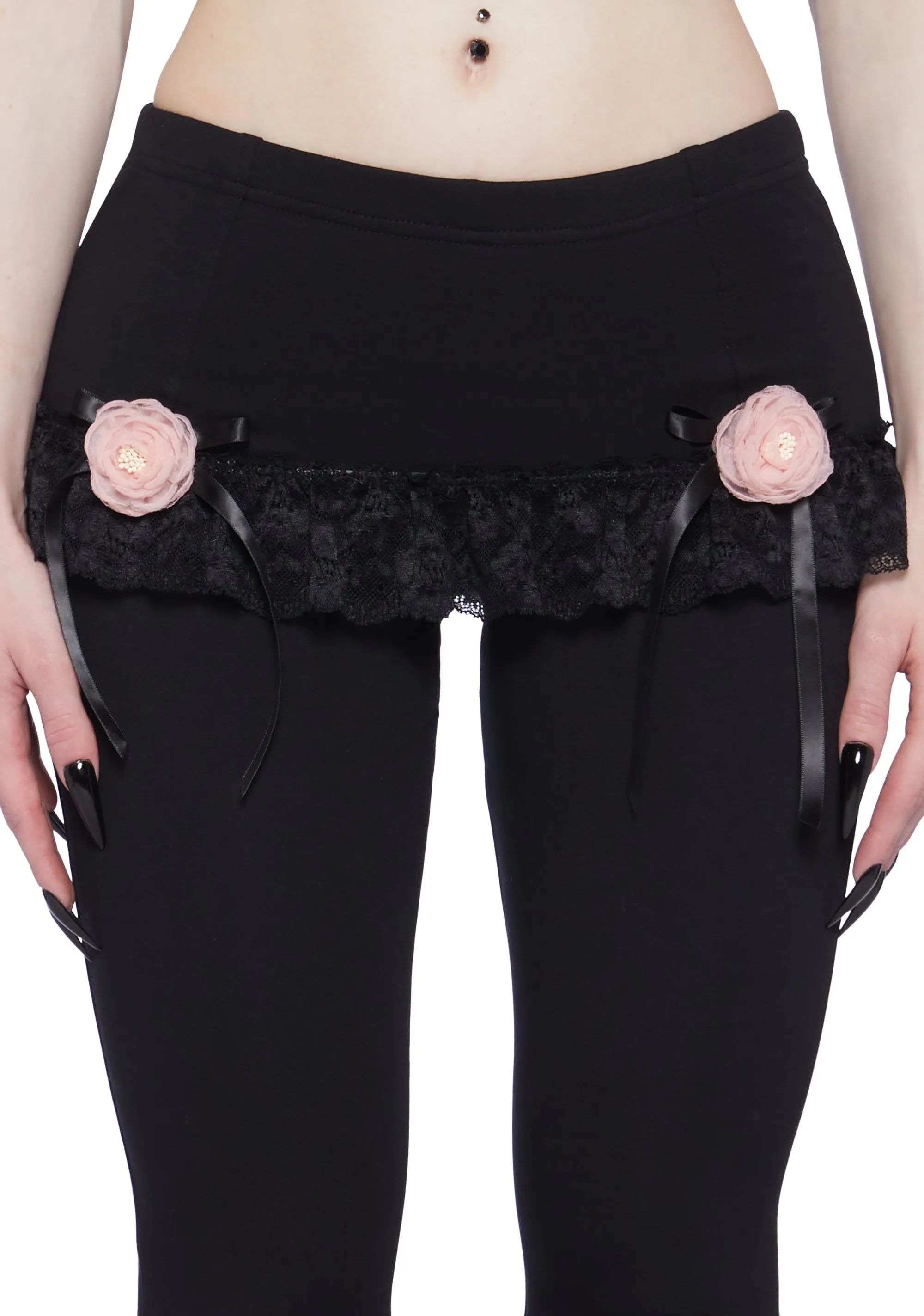 Floral Alchemy Flared Pants With Skirt