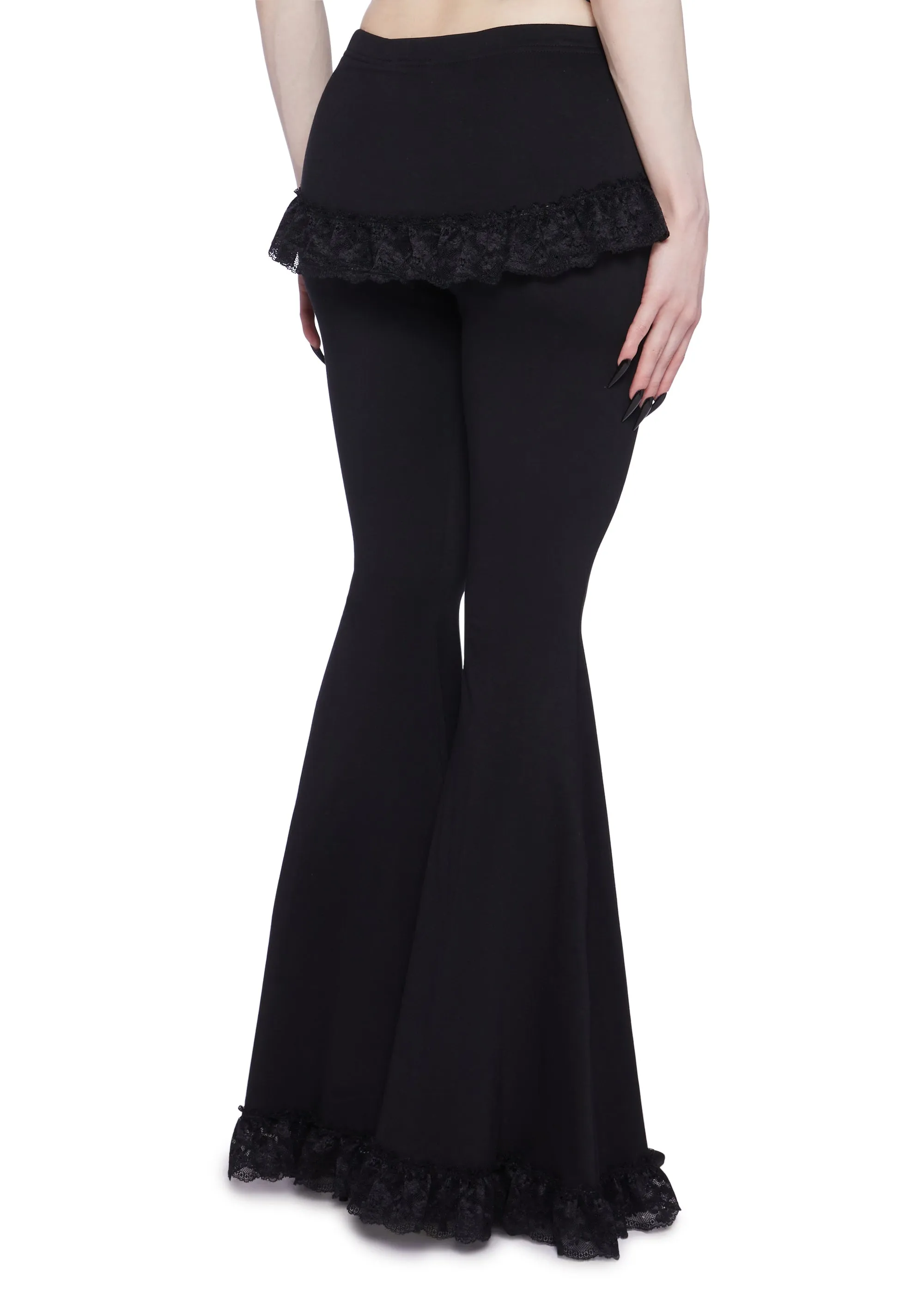 Floral Alchemy Flared Pants With Skirt