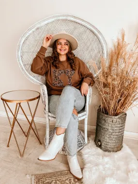Floral Escape Brown Sweatshirt | Customizable
