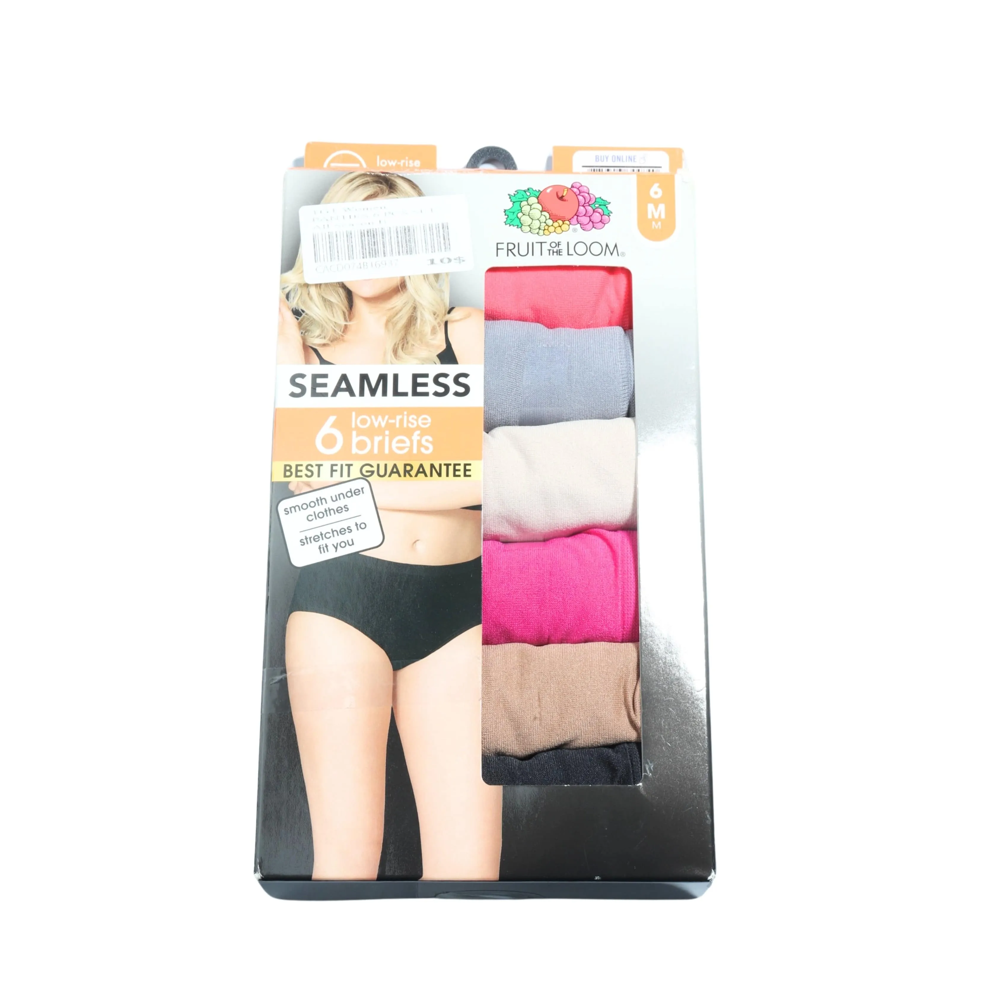 FRUIT OF THE LOOM - 6pk 360 Stretch Seamless Low-Rise Briefs