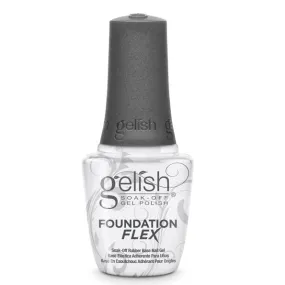Gelish Foundation Flex Soak-Off Rubber Base Nail Gel, Clear, 15 mL | .5 fl. Oz.  #1148015