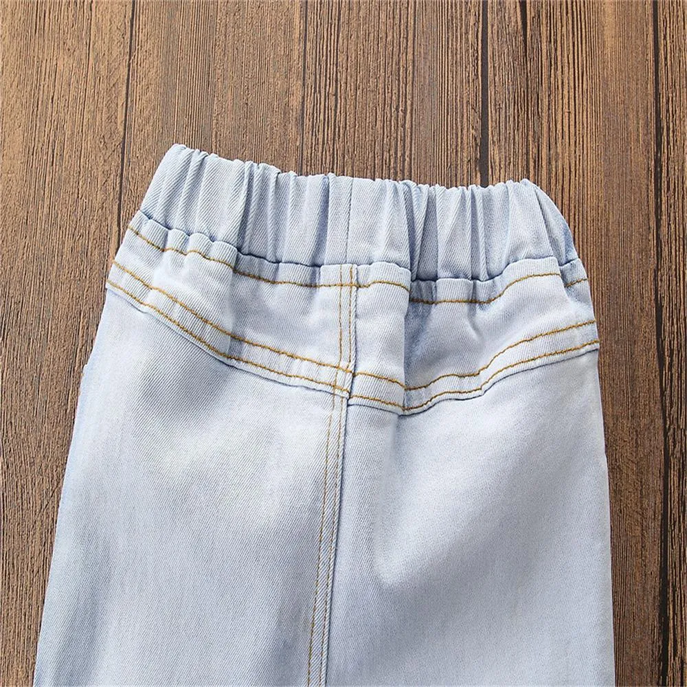 Girls Casaul Pocket Flared Jeans Wholesale