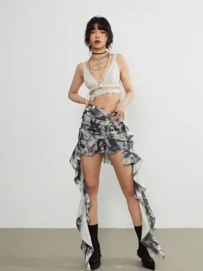 Glamorous Gothic Ruffled Skirt