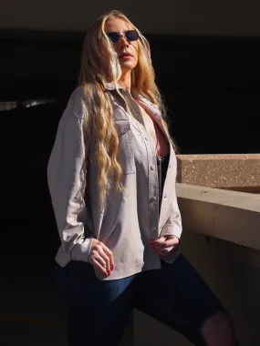 Gold Coast Vegan Leather Oversized Jacket