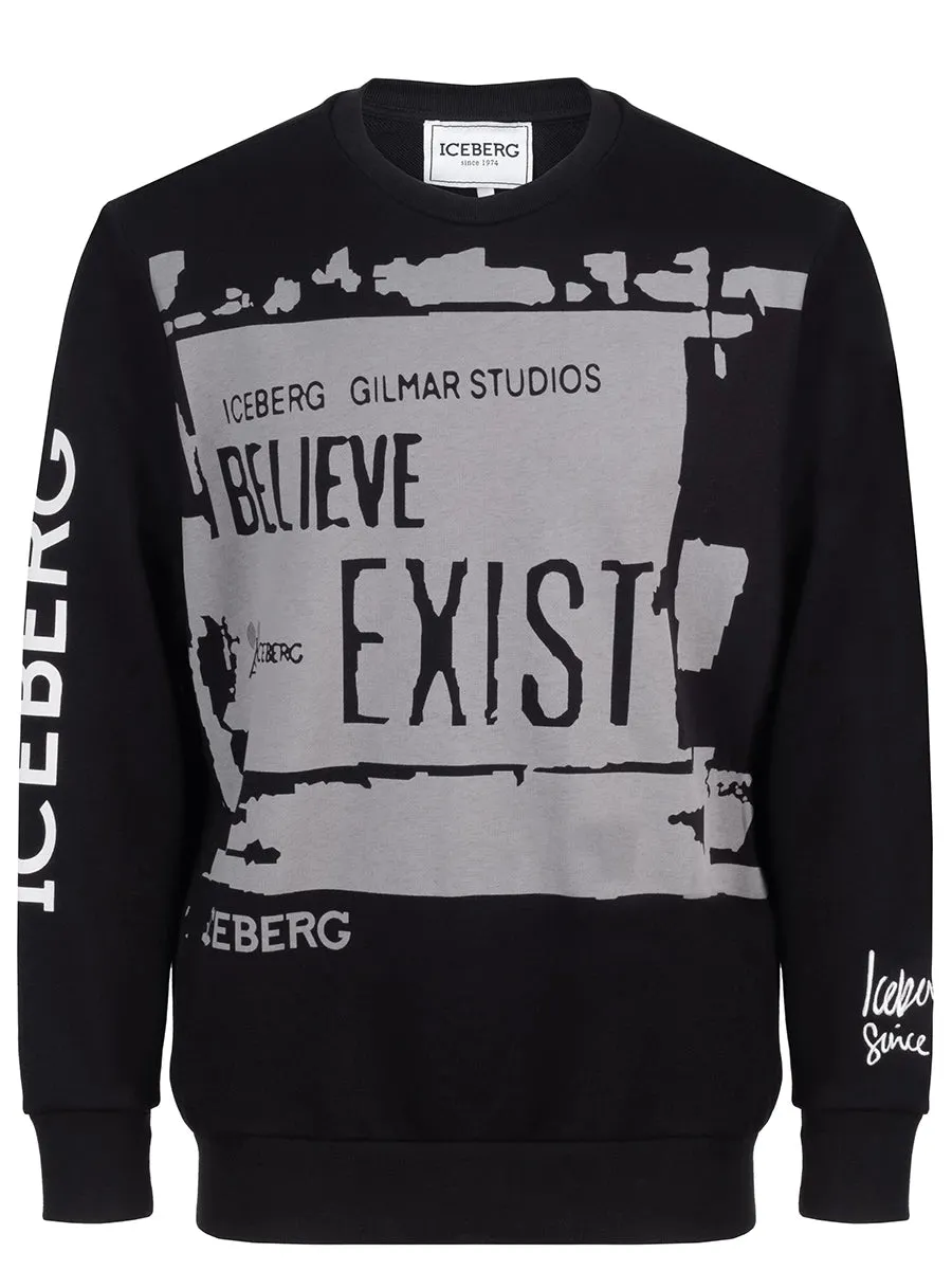 Grey Splash 5C Sweatshirt (Black) - I24E01463179000