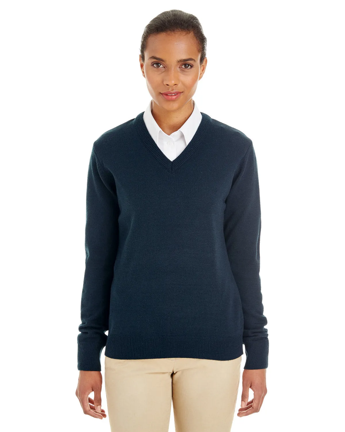 Harriton Ladies' Pilbloc™ V-Neck Sweater M420W