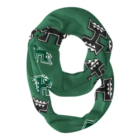 Hawaii Warriors Repeat Logo Game Day Collegiate Women Light Weight Ultra Soft Infinity Scarf by Vive La Fete