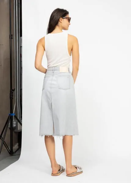 High-Rise Midi A-Line Skirt