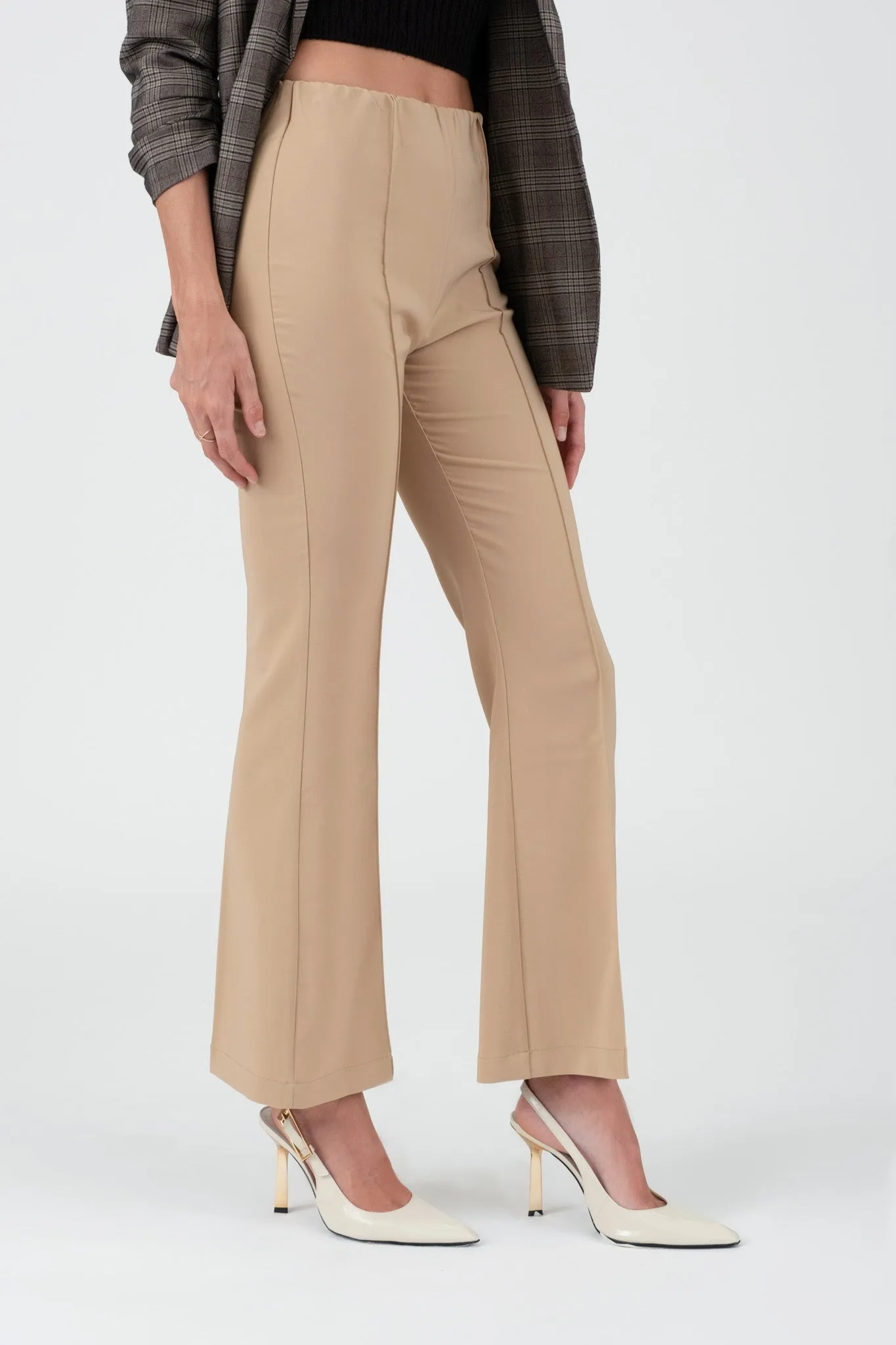HIGH WAIST BELL BOTTOM DRESS PANTS
