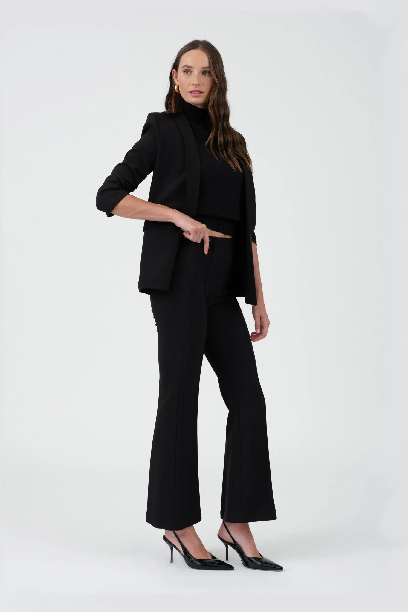 HIGH WAIST BELL BOTTOM DRESS PANTS