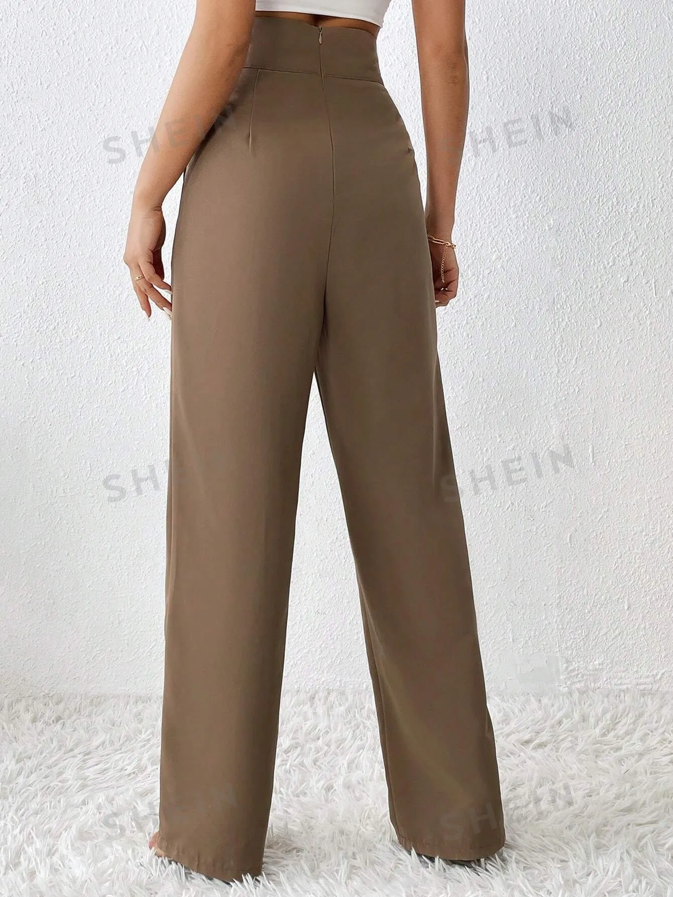High Waist Criss Cross Wide Leg Pants