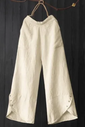 High Waist Loose Irregular Casual Pants