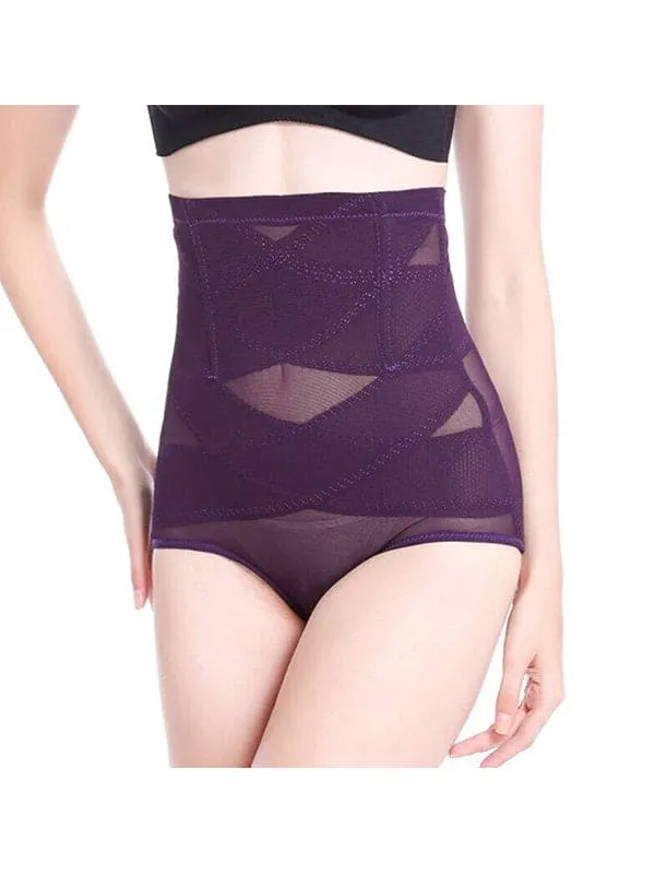 High waist seamless cross postpartum body shaping pants women's high waist abdomen pants