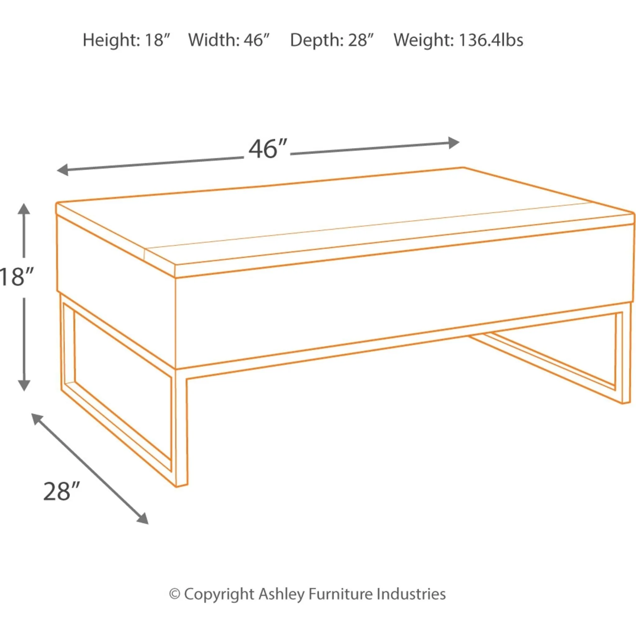 Hirvanton Cocktail Table with Lift Top