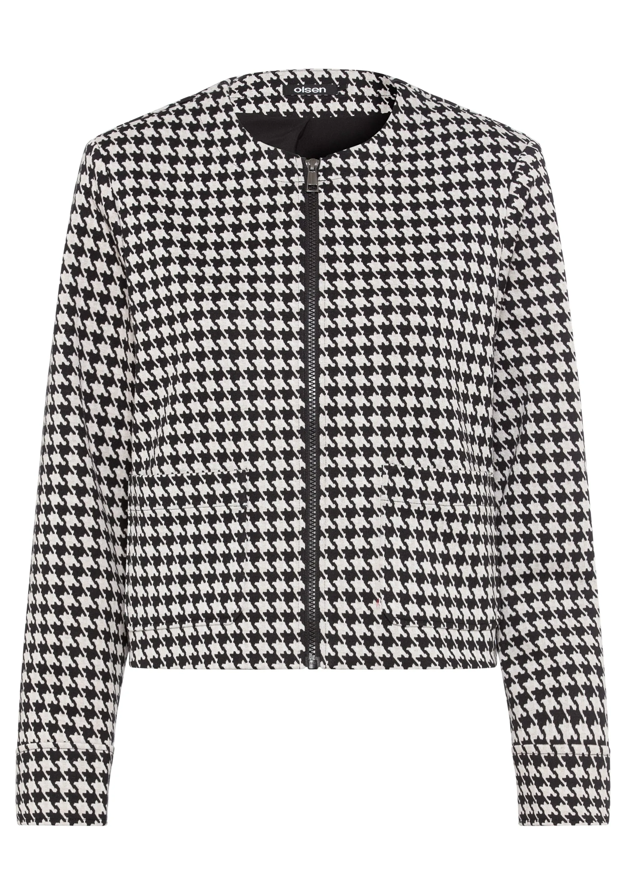 Houndstooth Cropped Jacket