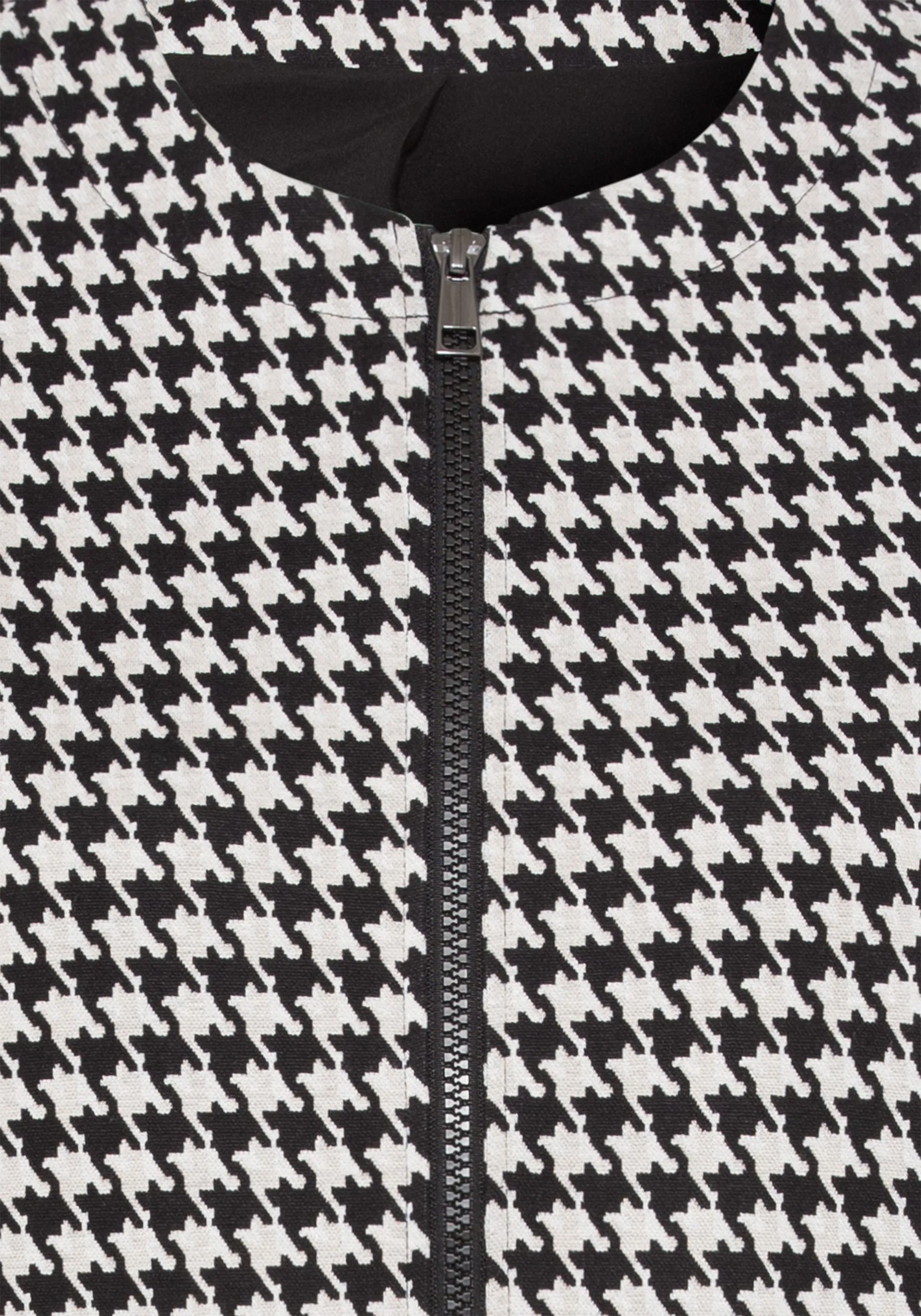Houndstooth Cropped Jacket