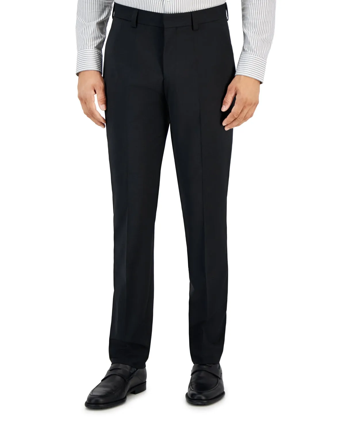 Hugo Boss Mens Modern fit Dress Pants 36 / 32 Black Solid