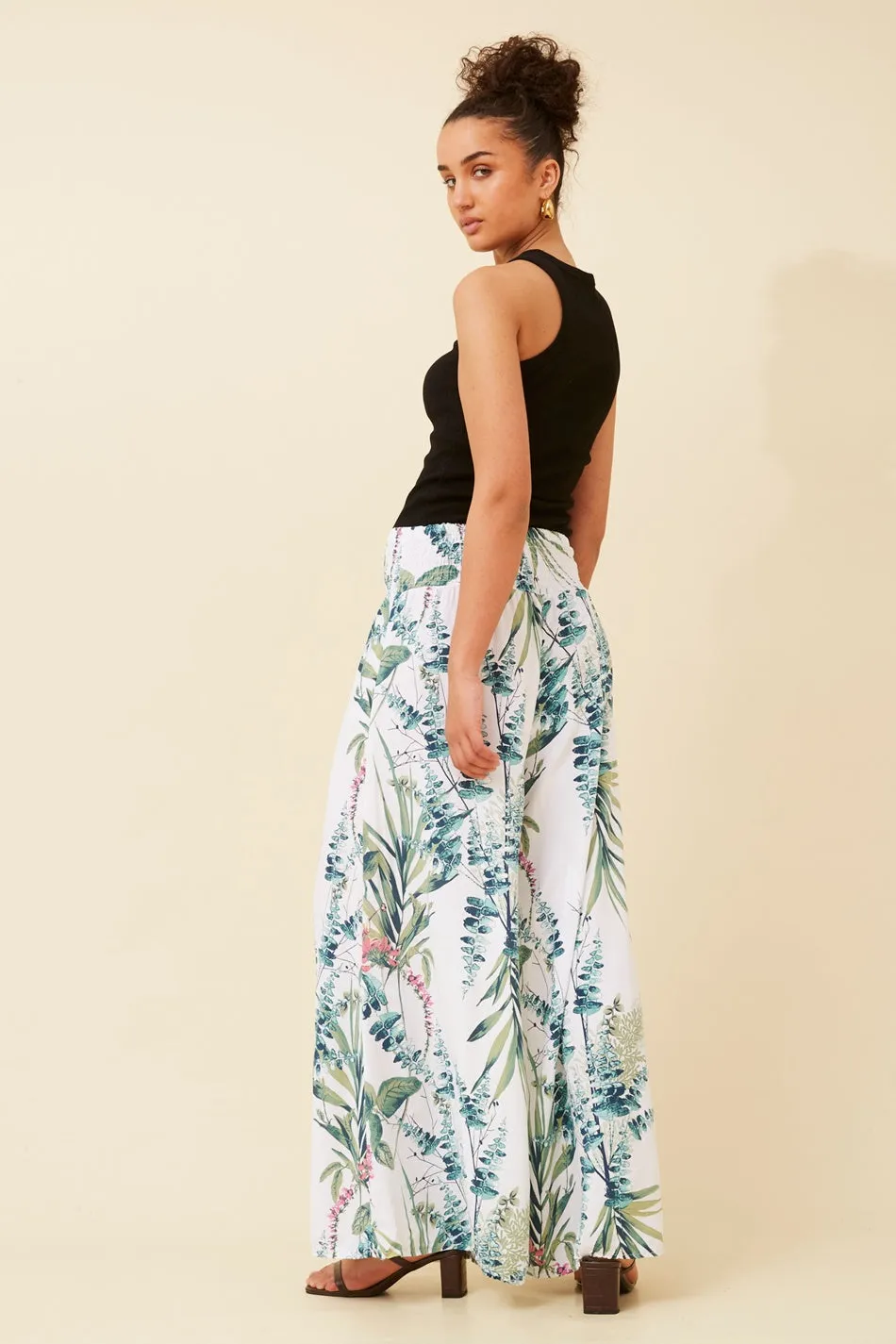 JANINE TROPICAL PRINT PANTS