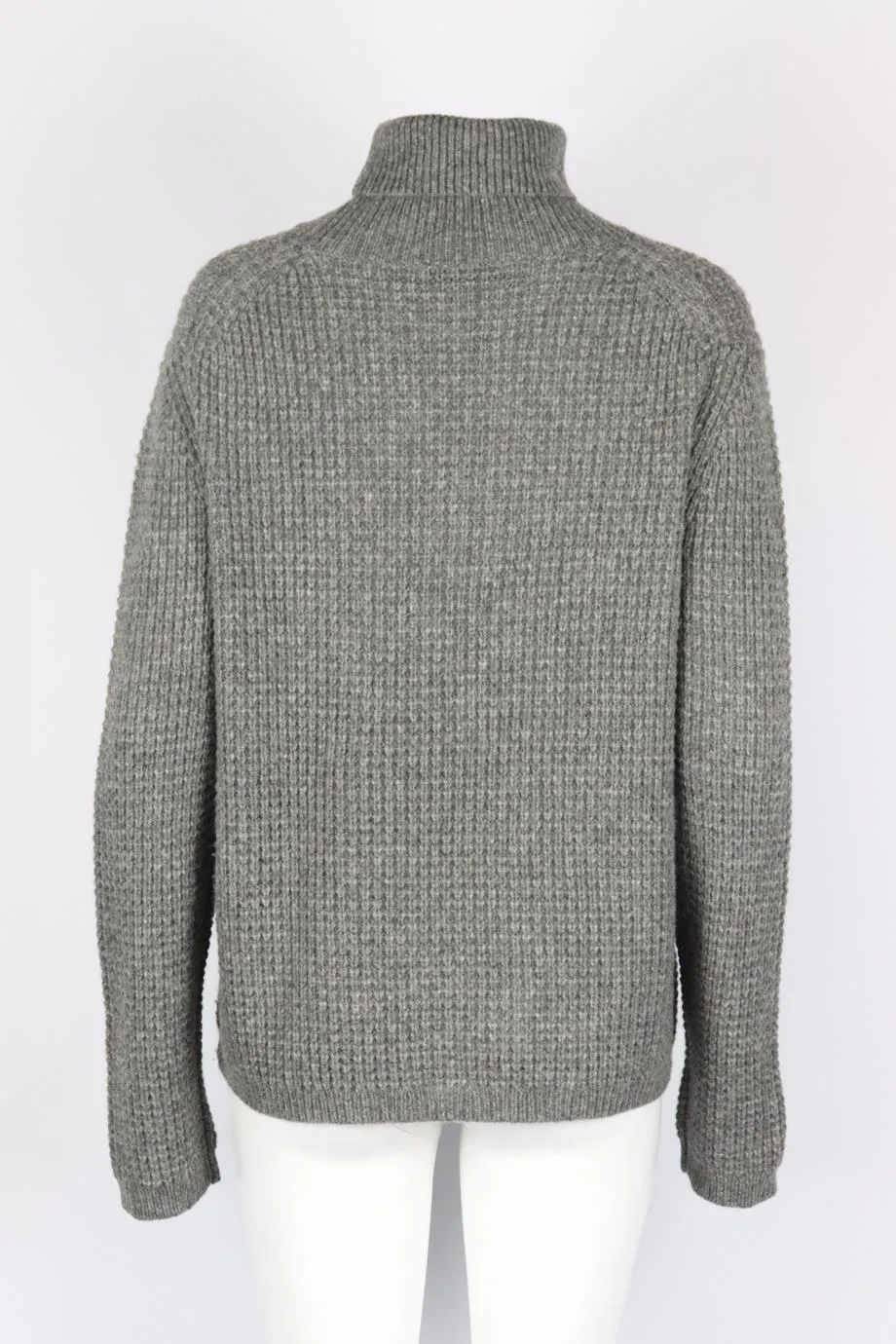 JENNI KAYNE WAFFLE KNIT WOOL BLEND TURTLENECK SWEATER MEDIUM