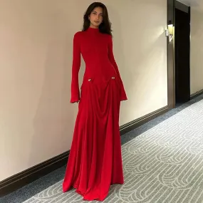 Jenny Turtleneck Long Sleeve Maxi Dress