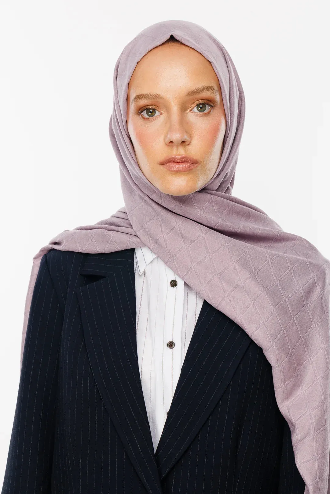 Lavender Gray Bamboo Jacquard Hijab