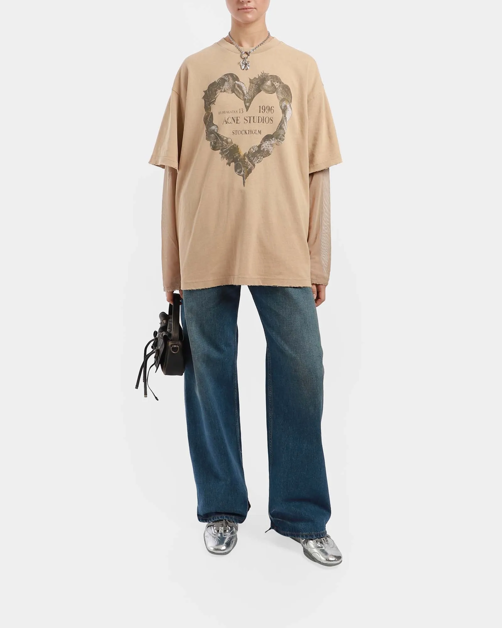 Layered Heart Print T-Shirt