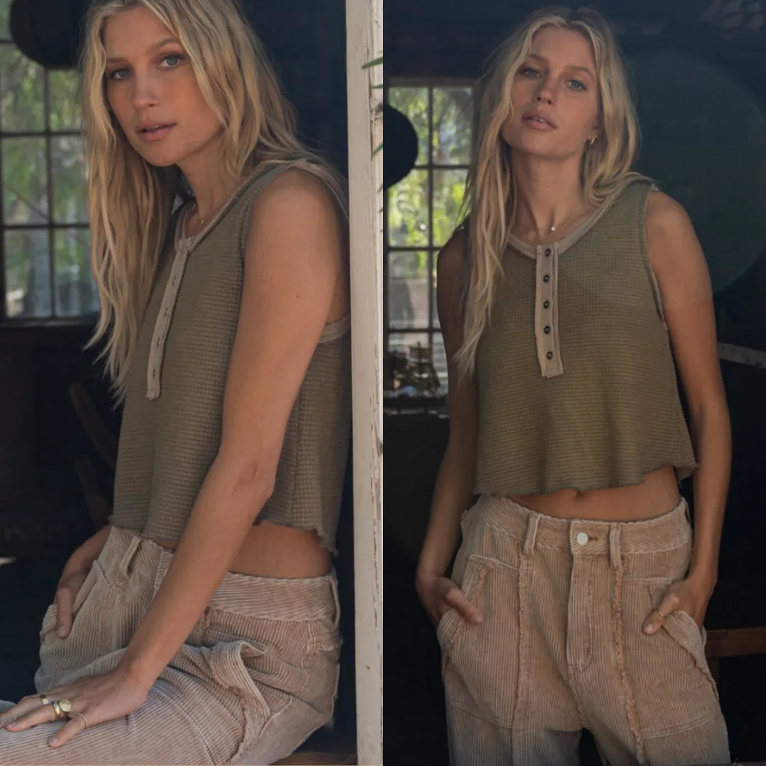 Layered Thermal Knit Top