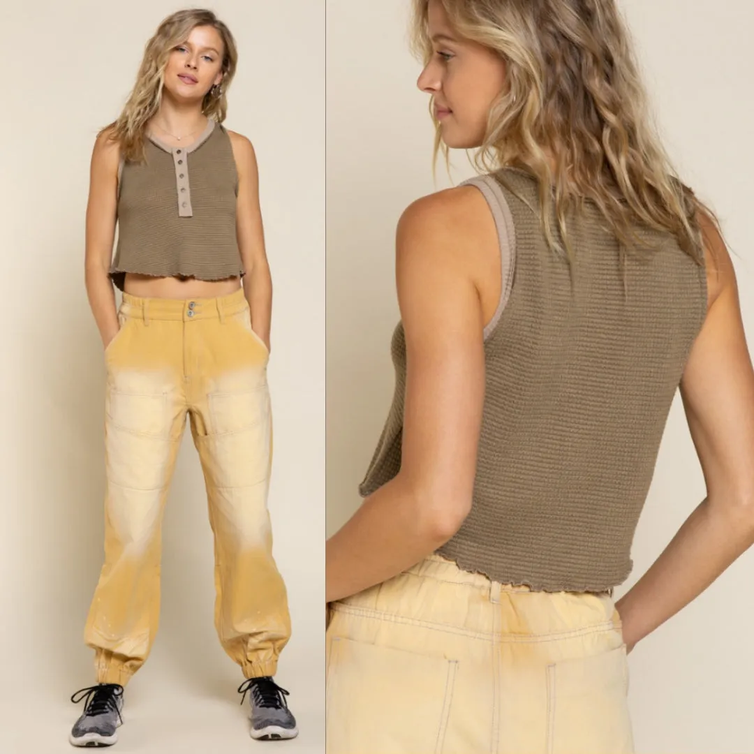 Layered Thermal Knit Top