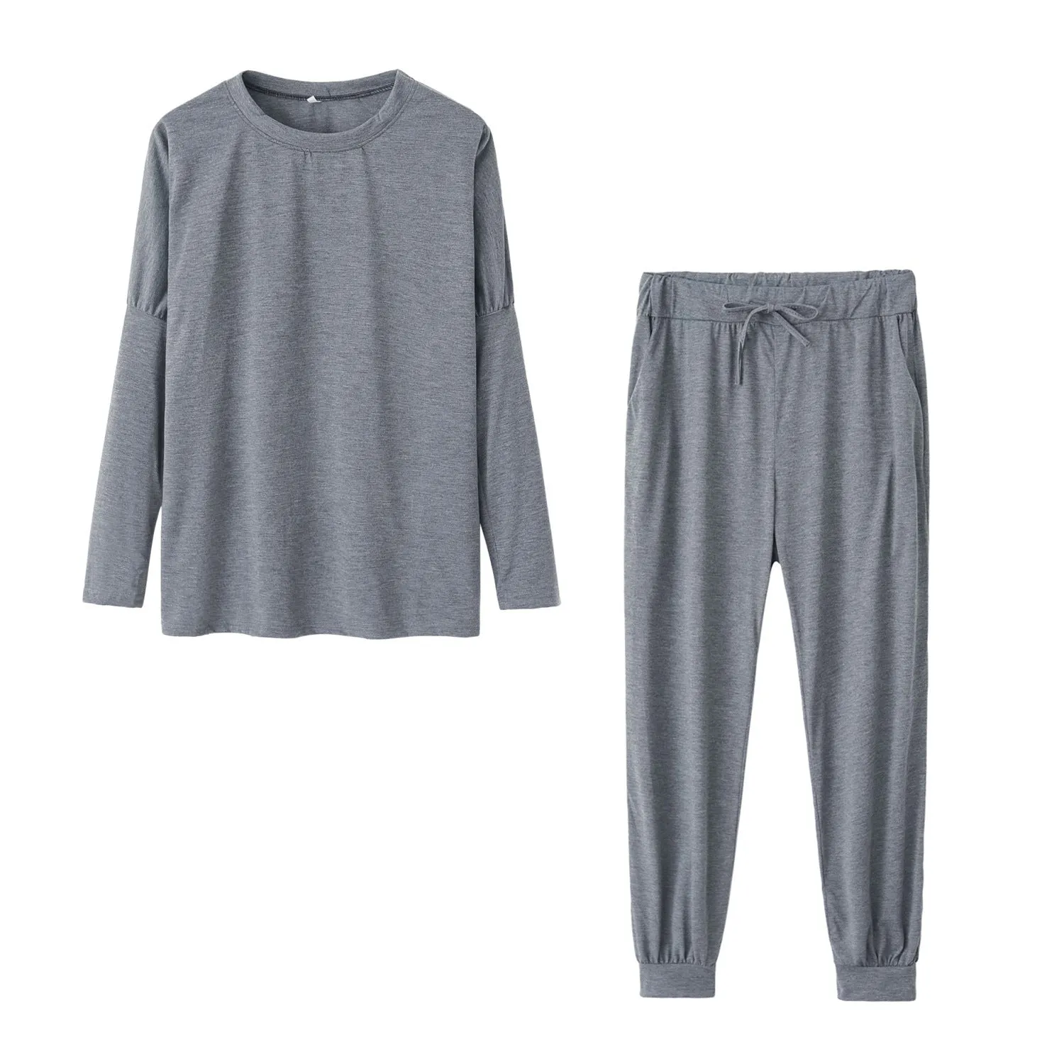 Loose Solid Color Long-sleeved Casual Suit