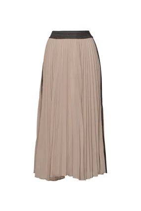 Madly Sweetly Just Pleat It Skirt - Taupe