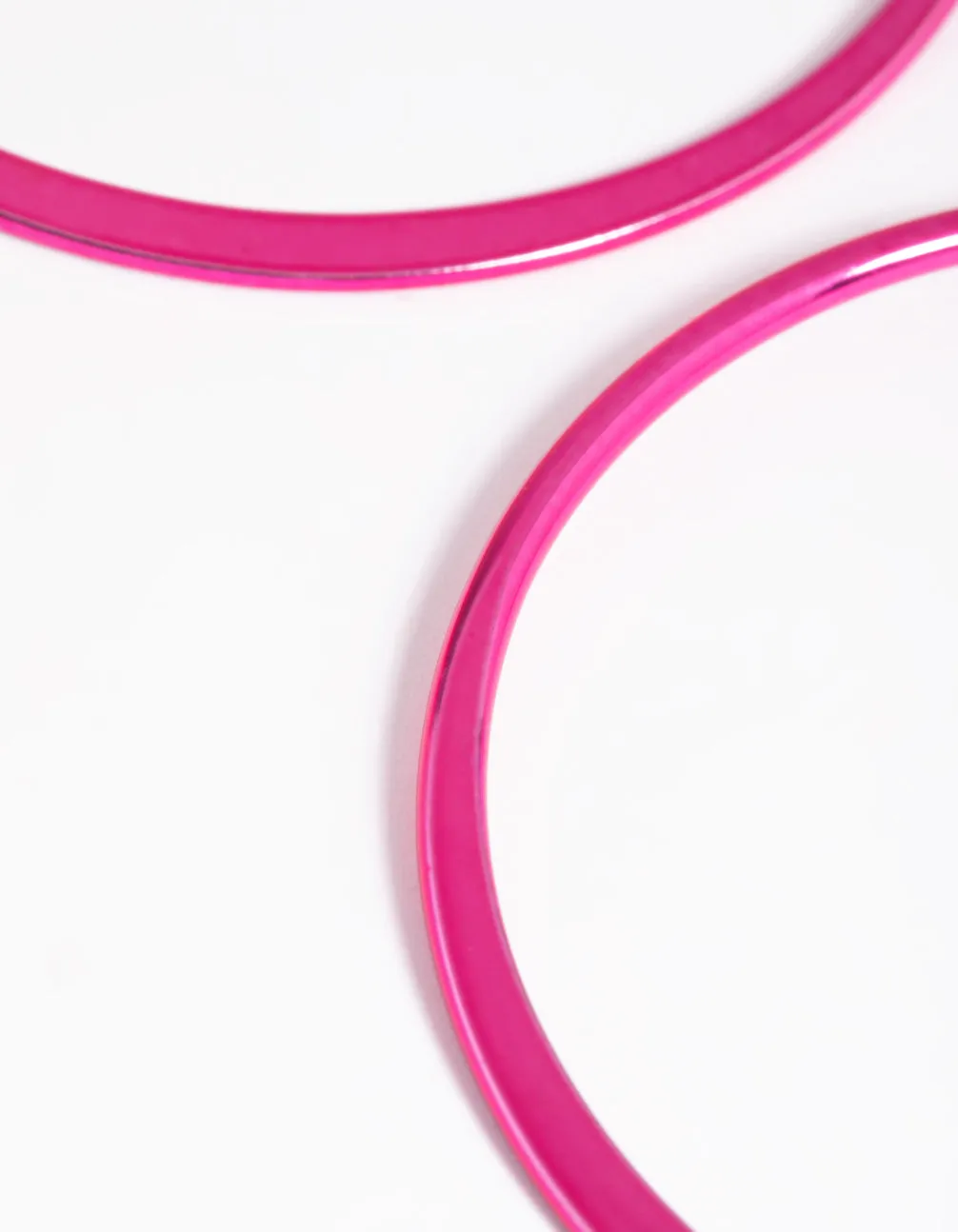 Matte Fuchsia 5cm Hoop Earrings