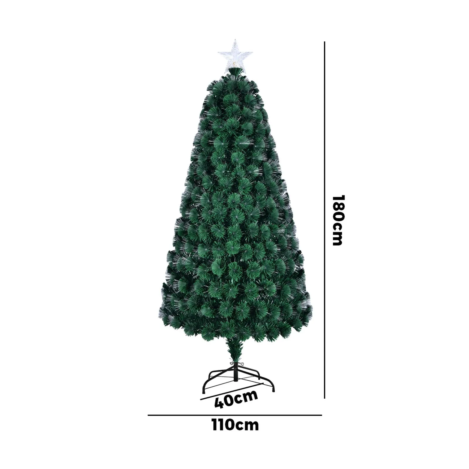 Mazam Christmas Tree 1.8M 6FT LED Xmas Trees Fibre Optic Multi Colour