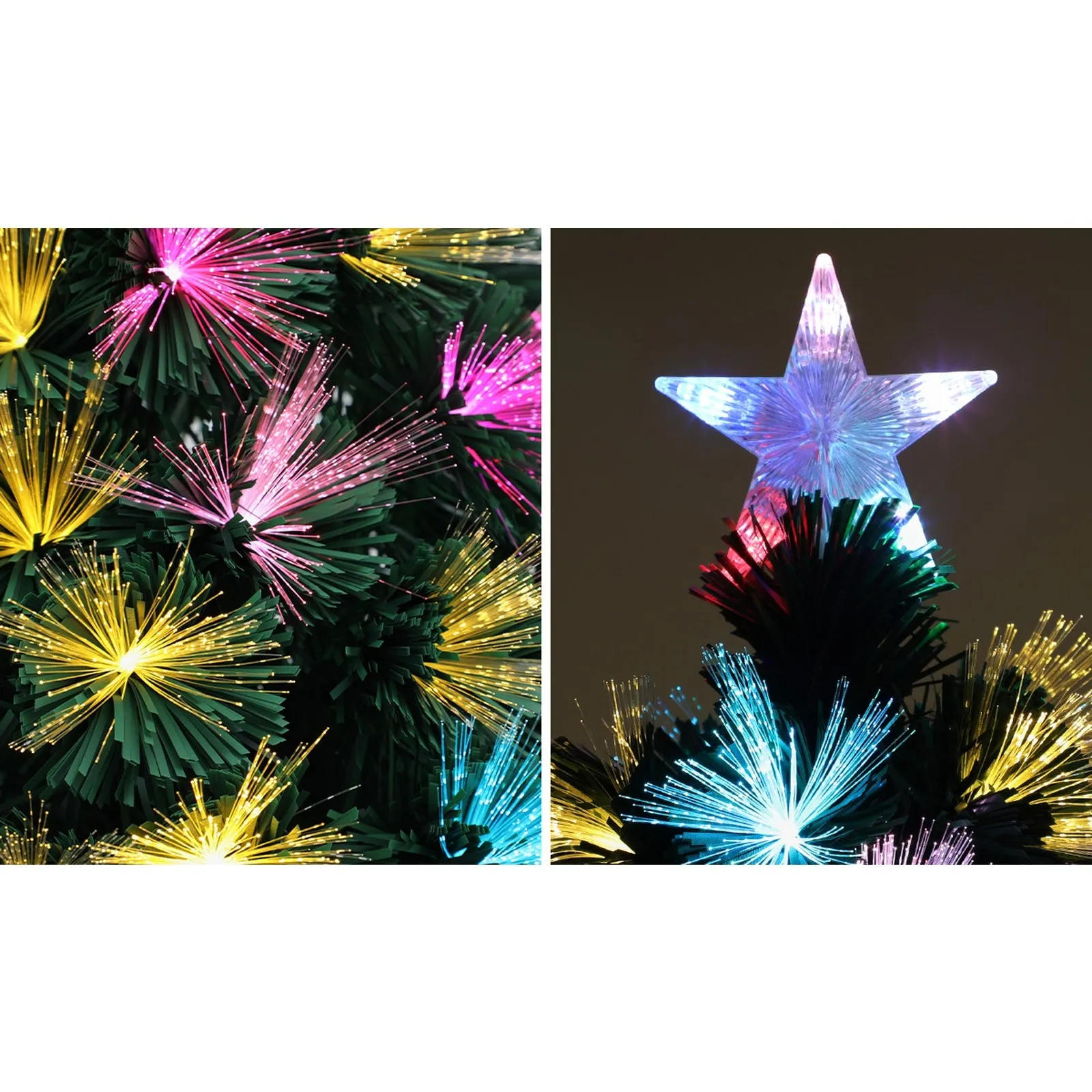 Mazam Christmas Tree 1.8M 6FT LED Xmas Trees Fibre Optic Multi Colour