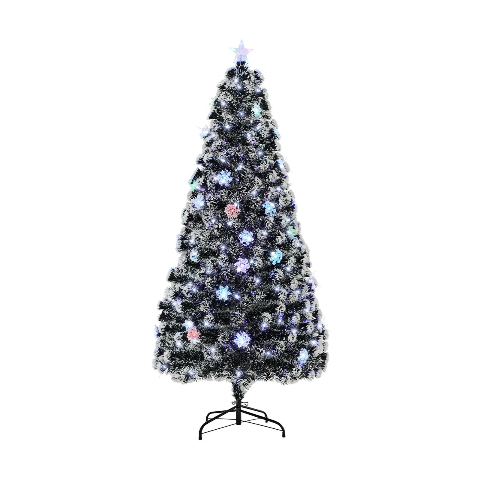 Mazam Christmas Tree 1.8M 6FT Snowflakes Xmas Decorations Green with LED lights